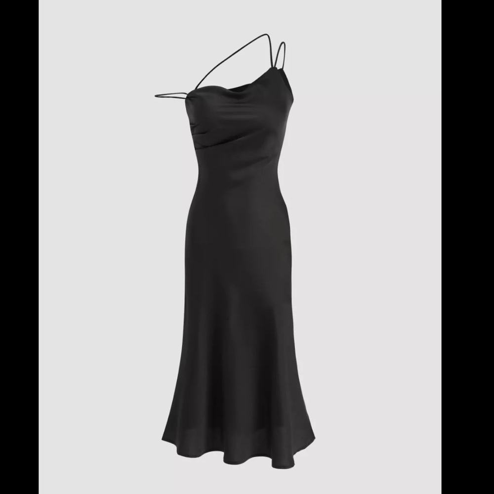 MIDI Black Strappy Dress